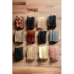 12li Karışık Renk Mandal Toka Set