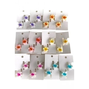 12li Karışık Renk Minik Lotus Toka Set