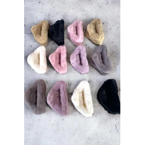 12li Karışık Renk Peluş Mandal Toka Set