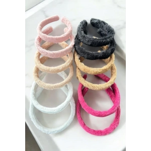 12li Karışık Renk Peluş Taç Set