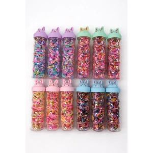 12li Karışık Renk Perma Lastik Toka Set