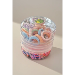 12li Karışık Renk Perma Lastik Ve Havlu Toka Set