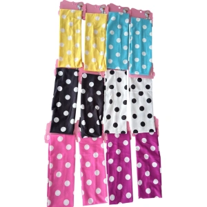 12li Karışık Renk Puantiyeli Saç Bandı