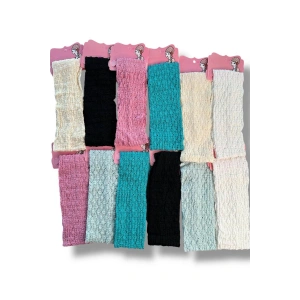 12li Karışık Renk Saç Bandı