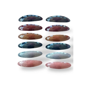 12li Karışık Renk Simli Otomat Toka Set