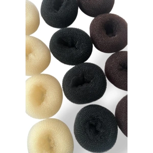 12li Karışık Renk Sünger Topuz Tokası Set