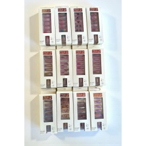 12li Karışık Renk Takma Tırnak Set