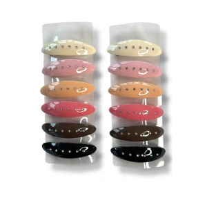 12li Karışık Renk Taş Detaylı Otomat Toka Set