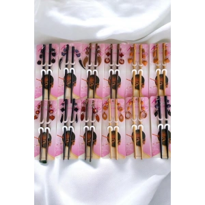 12li Karışık Renk Taş Detaylı Topuz Kalemi/ Tokası