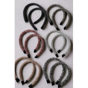 12li Karışık Renk Taşlı Taç Set