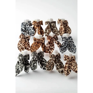 12li Leopar Desenli Kurdele Figürlü Otomat Toka Set