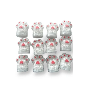 12li Pati Figürlü Beyaz Renk Perma Lastik Toka Set