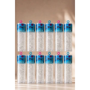 12li Şeffaf Renk Perma Lastik Toka Set