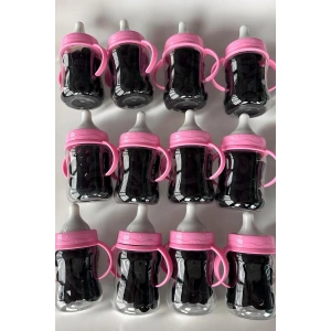 12li Siyah Renk Biberek Figürlü Havlu Toka Set