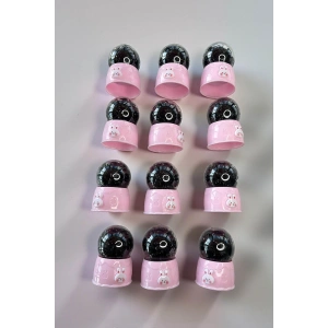 12li Siyah Renk Lastik Toka Set