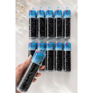 12li Siyah Renk Perma Lastik Toka Set