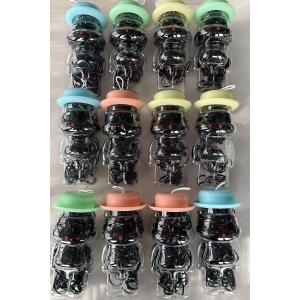 12li Siyah Renk Perma Lastik Toka Set