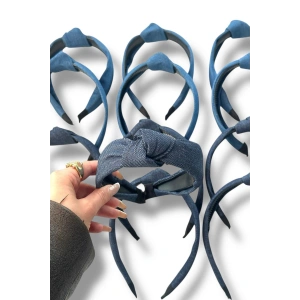 12´li Karışık Renk Kot Detaylı Taç Set