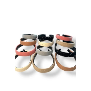 12´li Karışık Renk Taşlı Taç Set