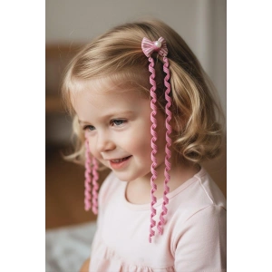 2li Açık Pembe Renk Kurdele Figürlü Çocuk Yan Toka