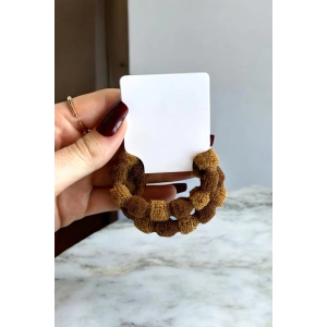 2li Koyu Kahve Renk Havlu Toka