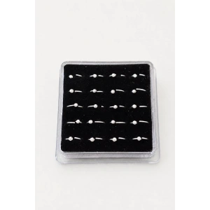 20li Gümüş Renk Halka Piercing Set