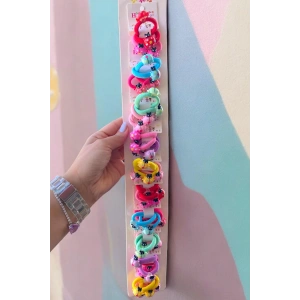 20´li Karışık Renk Uğur Böceği Figürlü Yan Toka Set