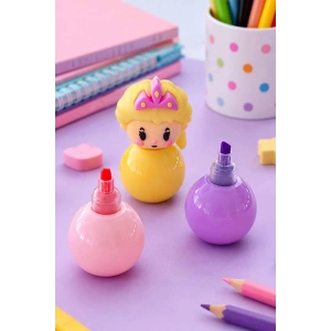 3lü Karışık Renk Prenses Figürlü Yumurtlayan Kalem