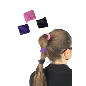 3lü Karışık Renk Sim Detaylı Lastik Toka