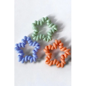 3lü Karışık Renk Yıldız Figürlü Helezon Toka Set