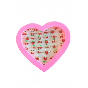 36lı Karışık Renk Karışık Figürlü Ayarlanabilir Çocuk Yüzük Set