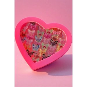 36lı Karışık Renk Kelebek Figürlü Çocuk Yüzük Set