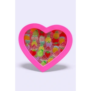 36lı Karışık Renk Meyve Figürlü Çocuk Yüzük Set