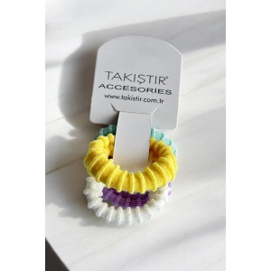 4lü Karışık Renk Lastik Toka