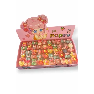 50 Adet Karışık Figürlü Işıklı Çocuk Yüzük Set