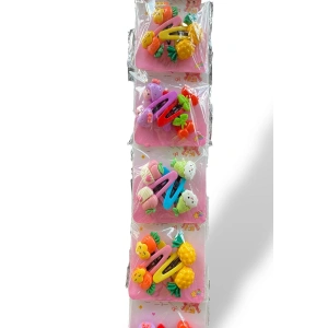 6lı Karışık Renk Karışık Figürlü Yan Toka Set