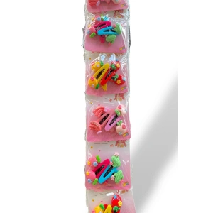 6lı Karışık Renk Karışık Figürlü Yan Toka Set