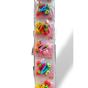 6lı Karışık Renk Karışık Figürlü Yan Toka Set