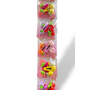 6lı Karışık Renk Karışık Figürlü Yan Toka Set