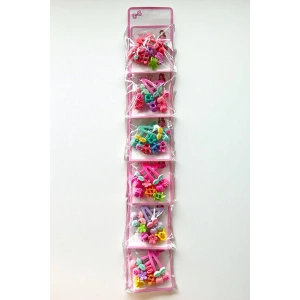 6lı Karışık Renk Karışık Figürlü Yan Toka Ve Mandal Toka Set