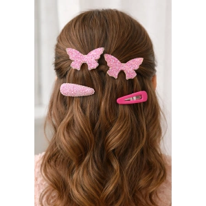 6lı Karışık Renk Kelebek Figürlü Yan Toka Set