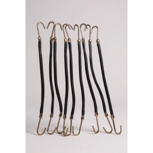 Siyah Renk 9lu Kancalı Lastik Toka Set