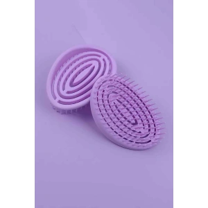 Mor Renk Taşınabilir Saç Tarama Fırçası/ Tarak
