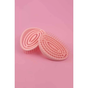 Pembe Renk Taşınabilir Saç Tarama Fırçası/ Tarak