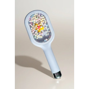 Mavi Renk Çiçek Detaylı Saç Tarama Fırçası/ Tarak