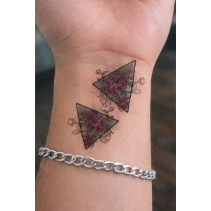 Geçici Çiçek Figürlü Dövme Tatto