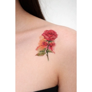 Geçici Gül Figürlü Dövme Tatto