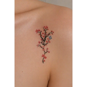 Geçici Çiçek ve Kelebek Mini Dövme Tattoo