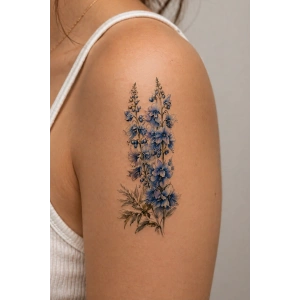 Geçici Sümbül Çiçeği Figürlü Mini Dövme Tattoo