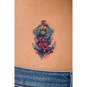 Geçici Çapa Figürlü Mini Dövme Tattoo